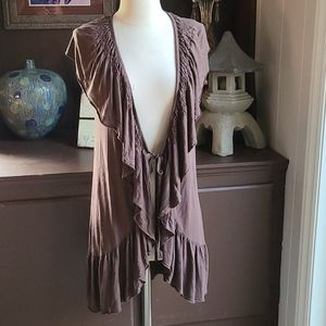 VENUS EUC Sexy TieWaist  Cover/Cardigan/Top Sz L